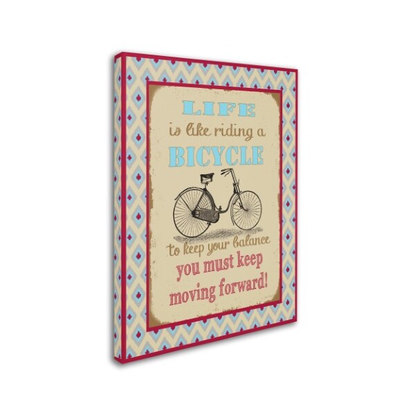 Jean Plout 'Life Bicycle' Canvas Art,14x19